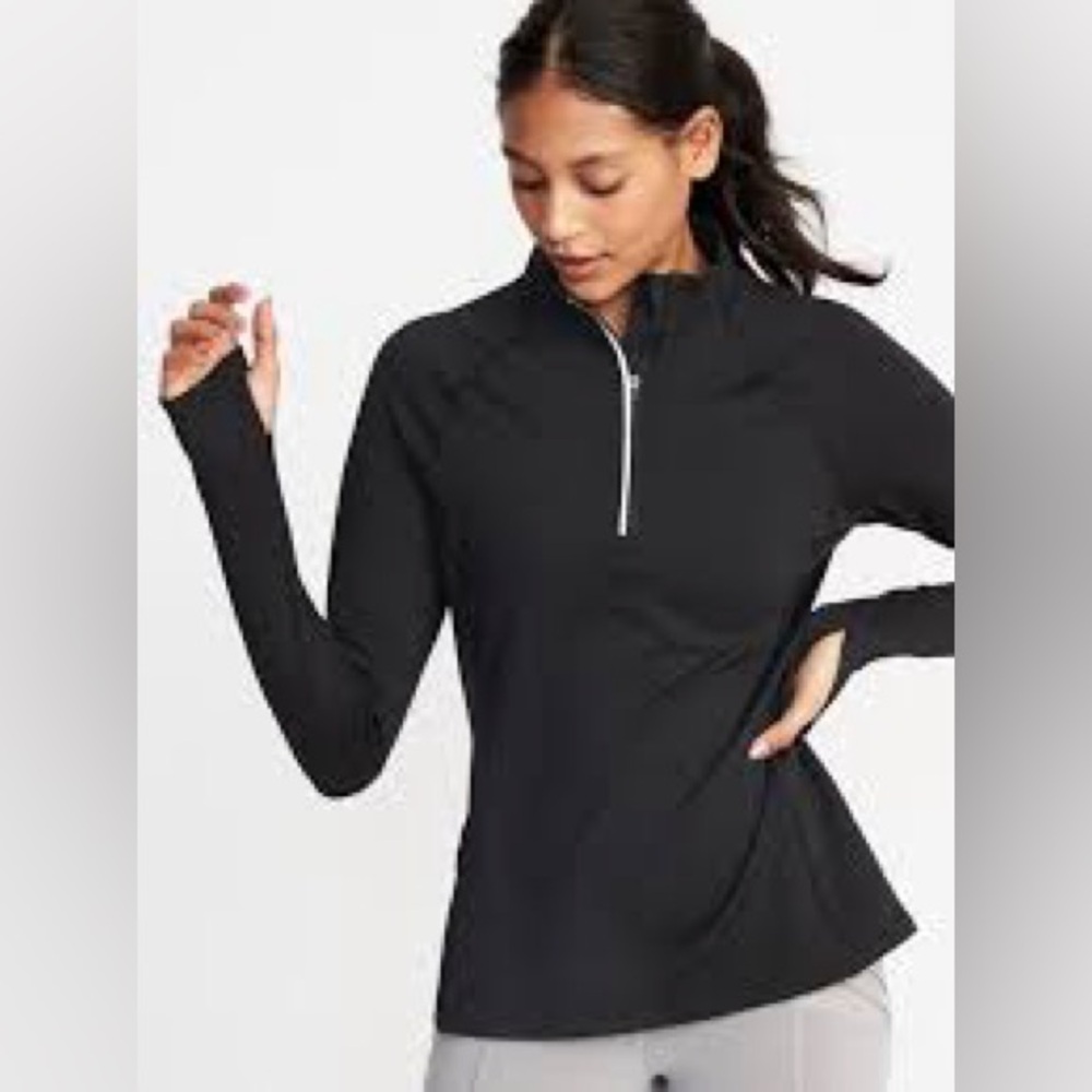 Old Navy Active Plus Black Performance Top 1/4 Zip Lightweight - Size 2X